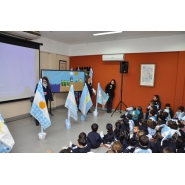 Festejos por el Día de la Bandera con los niños de Jardín